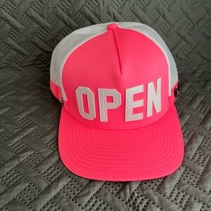 G/FORE Neon Pink and White Trucker Hat